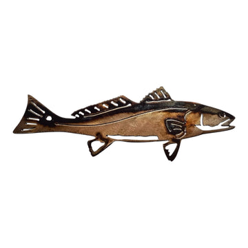 Redfish Accent Metal Wall Art Décor 12" x 4 3/4 "