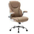 Reficcer Leather Executive Office Chair, Big and Tall High Back Ergonomic Desk Chairs with Wheels, 90-120° Rocking Managerial Home Computer