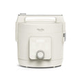 Martha Stewart Rice Cooker, 4 Cup (Uncooked) / 8 Cup (Cooked), Ceramic Non-Stick Removable Pot, Keep Warm, Measure Markings, Steam Basket, Brown & Sushi Rice, Quick Cook, Quinoa, Grains, Oats, Linen Cream