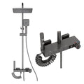 Thermostatic Shower System, Digital Display Bathroom Shower Faucet Set Gun Gray Shower Fixtures 4 Functions Shower Kit with Valve and 4 Modes Shower Head, 2 Modes Bidet Sprayer, Bathtub Faucet