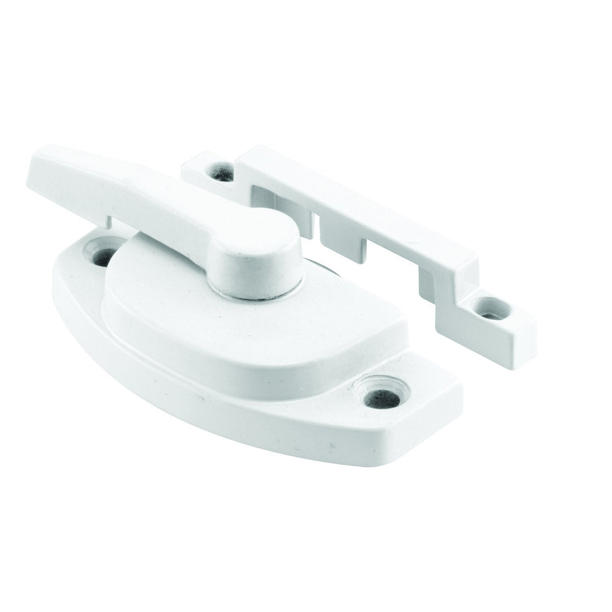 Prime-Line F 2588 Sash Lock, White, Single Pack | 2-1/16 in. Hole Centers, Fits Single and Double Hung Vinyl Windows, Diecast