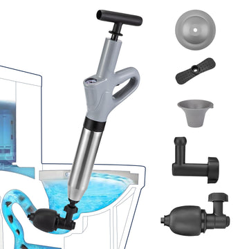 MaxxGeek Toilet Plunge Blaster, High Pressure Toilet Plunger, High-Pressure Air Drain Blaster Plunge Blaster Multi-drain Unclogger for Toilets, Bathroom Floor, Drain Sinks and Plumbing Clogs.
