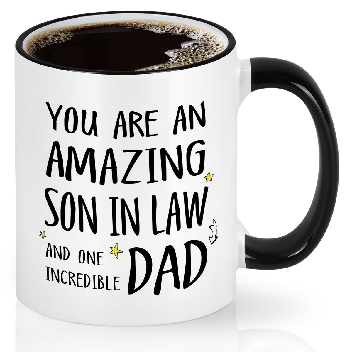 YHRJWN Fathers Day Gift for Son in Law, You Are An Amazing Son in Law Mug?Father's Day Birthday Christmas Gift from Mother & Father in Law, 11 Oz