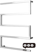 Heated Towel Rail Rails Towel Warmer,Towel Warmer Heated Drying Rack with Built-in Timer, Wall Mounted Electric Heated Towel Drying Rack for Bathroom Home Hotel, 304 Stainless Stee