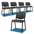Vingli 5-pack Waiting Room Chairs, Stackable Chair for Office, Pu-grey