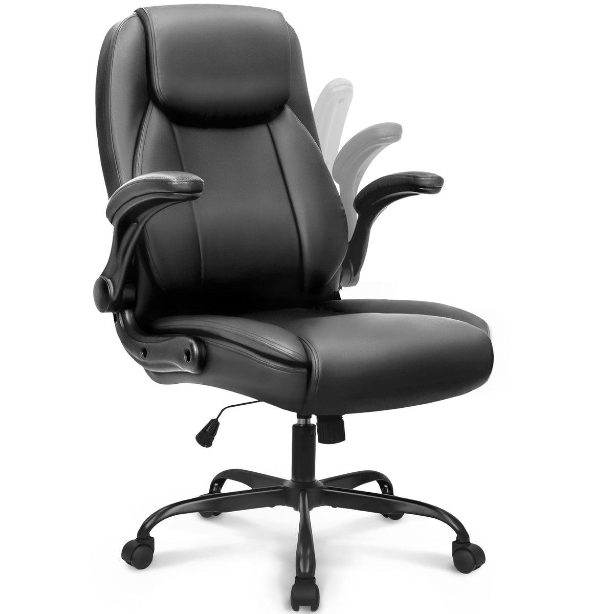 Neo Chair Ergonomic Office Chair Executive Computer Desk Chair Gaming High Back Support Comfy Seat Flip-up Arms Adjustable Height Swivel