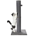 Cat Craft Cat Scratching Post Carpet Scratching Post 41" for Indoor Cats, Tall Cat Scratch Post, Carpet Cat Scratcher with Replaceable Toys, Sturdy Base, Large, Gray