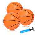 Mini Basketballs 3 Pack - 7inch Small Basketball Size 3 Set with Pump Needle - Ideal for Mini Hoop, Outdoor & Indoor Play - Kids Basketball Party Favors