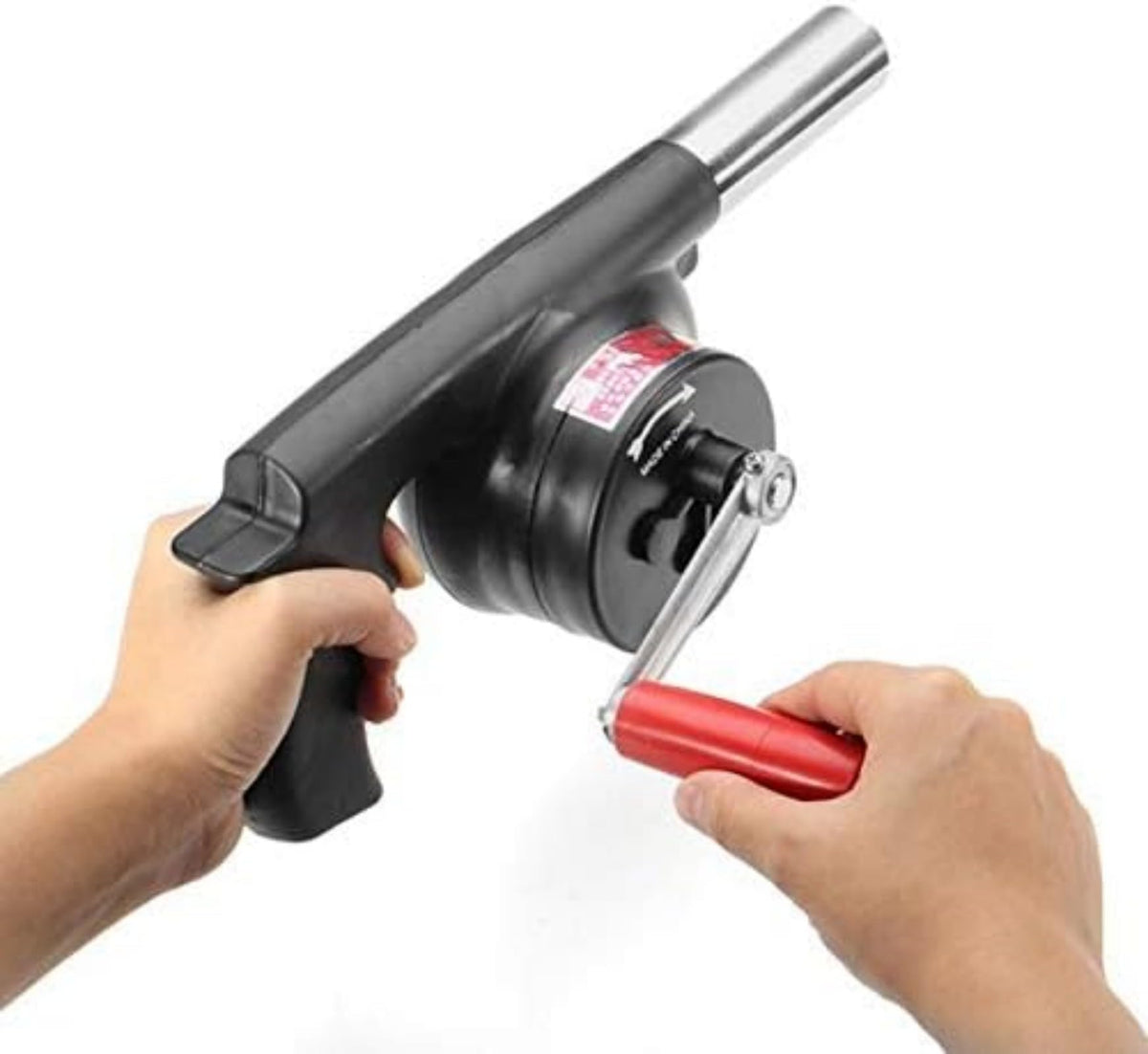 Outdoor Cooking BBQ Fan Air Blower?Hand Crank Blowers? Barbecue Fire Bellows for Picnic Camping Stove Accessories