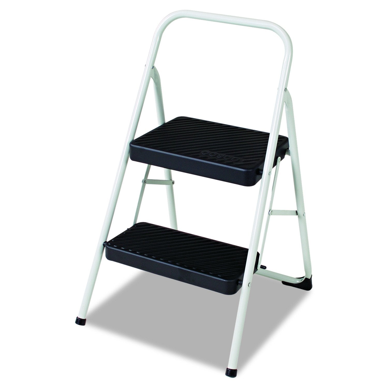 Cosco 11135clgg1 2-step Folding Steel Step Stool, 200lbs, 17 3/8w X 18d X 28 1/8h, Cool Gray, UNIT