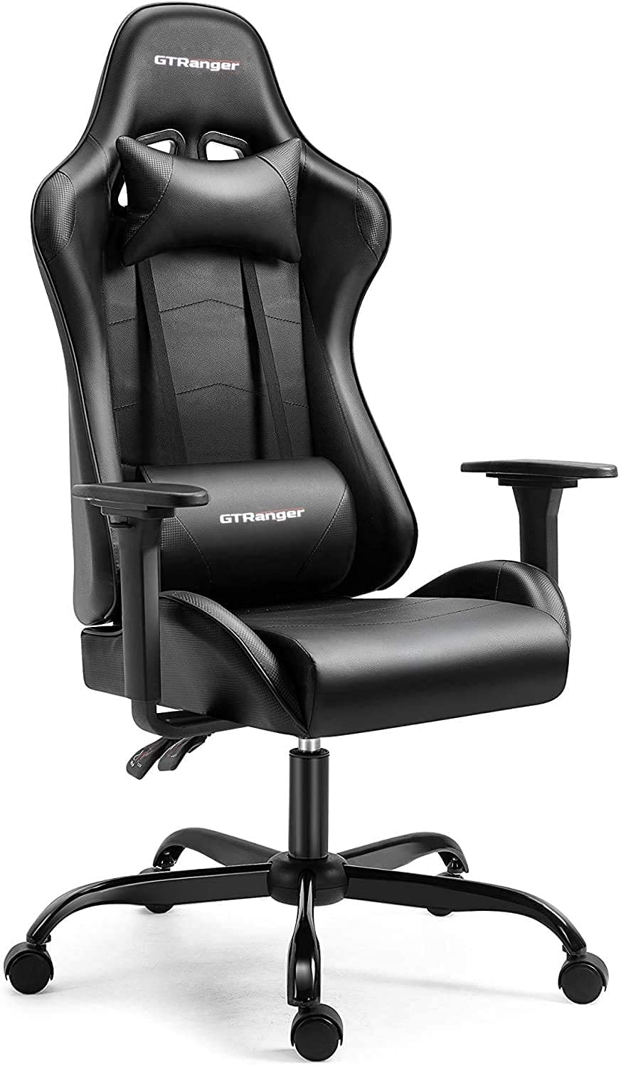 Gtpoffice Gaming Chair, Big and Tall Computer Game Chair with Headrest & Lumbar Support Ergonomic Office Chair for Home Office Earth Black