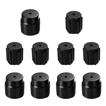 10PCS Air Conditioning Service Covers, 0.51"/13mm & 0.62"/16mm AC System Charging Port Caps, Universal High Low Pressure Port Protectors for Most Vehicles, Car Accessories