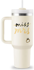 Bridal Shower Gifts for Bride to Be Bride Gifts Bachelorette Gifts for Brides Engagement Gift for Women Future Mrs 40oz Travel Cup Insulated Tumbler with Lid & Straw