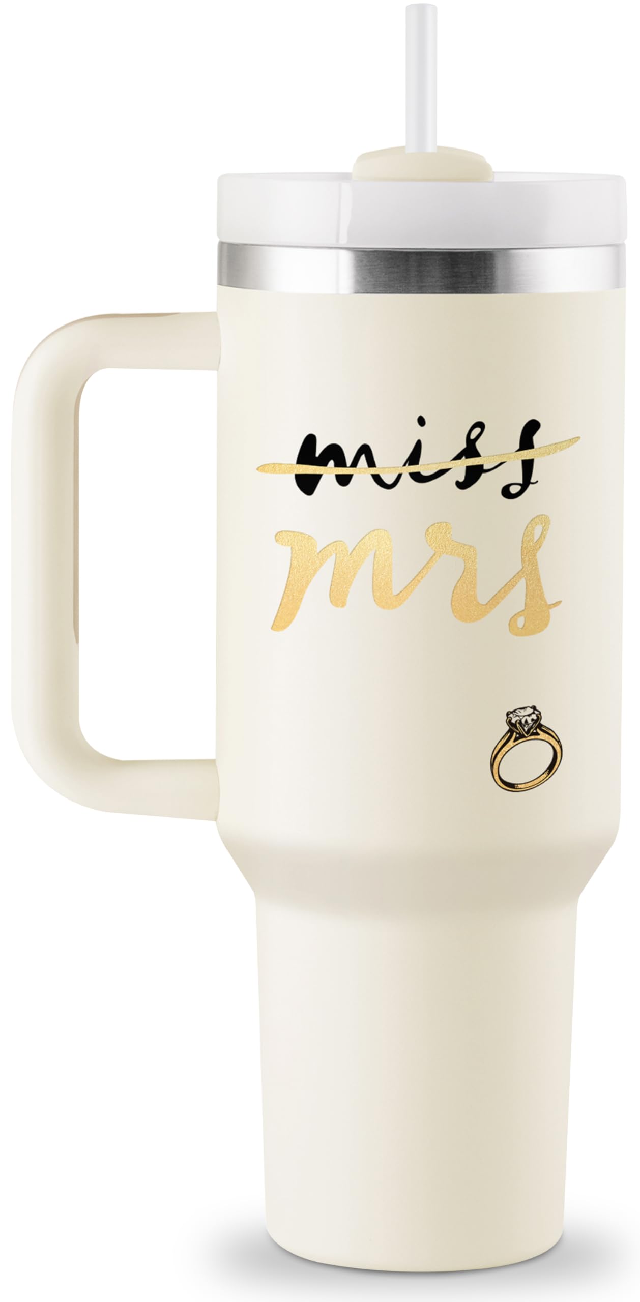 Bridal Shower Gifts for Bride to Be Bride Gifts Bachelorette Gifts for Brides Engagement Gift for Women Future Mrs 40oz Travel Cup Insulated Tumbler with Lid & Straw