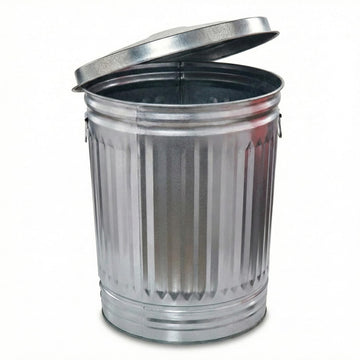 31 Gallon Metal Trash Can, Galvanized Steel Trash Can with Locking Lid – Outdoor & Indoor Heavy-Duty Garbage Can, Rodent & Rust Resistant, Ideal for Yard Waste, Pet Food Storage, and More