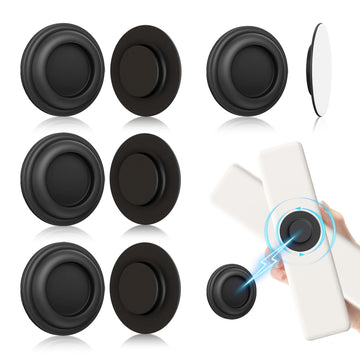 UMUST 4Pcs Magnetic Remote Control Holder, Upgrades Silicone Wall Mount Self-Adhesive Remote Control Stand, Organizer Storage for Air Conditioner & TV Remotes, Caddy Back of Televisions (Black)