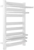 Heated Towel Rail Rails Towel Warmer Electric Towel Rack American Heating Towel Drying Rack Bathroom Household Bathroom Storage Rack Black socketwiring (Color : White Size : Hard