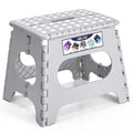 Delxo Folding Step Stool 11 Inch,300 Lbs Step Stool for Kids & Adults Grey, Gray