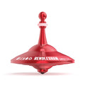 UFO Tops Rendlesham - Metal Spinning Fidget Top - Inspired by The Documented 1980 UFO Sighting in Rendlesham, England (Color: Siren Red)