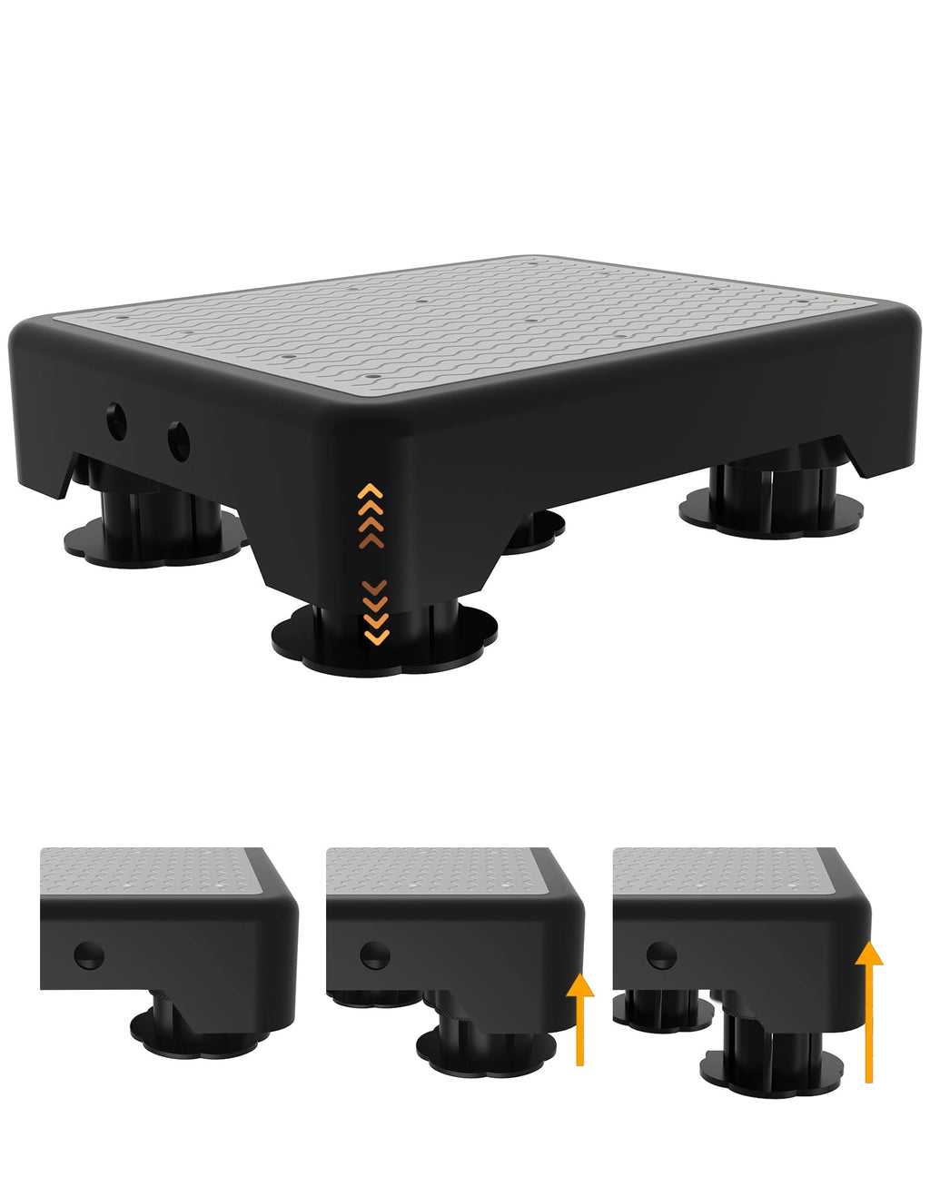Adjustable Step Stool for Adults, Toddler Step Stools, 660 Lbs Capacity Non-slip Safety Step Platform for Elderly and Kids, Portable Stair