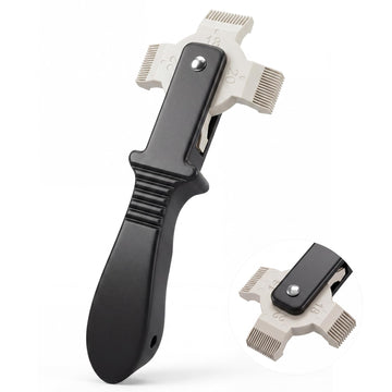 1pcs AC Fin Straightening Tool, AC Fin Comb Straightener, Air Conditioner Fins Comb, Air Condenser Radiator Clean One Piece Design, 16, 18, 20, 22 Fins/Inch, Material Upgrade, Safe for Coils