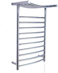 Heated Towel Rail Rails Wall Mounted Electric Towel Warmer, Electric Heated Laundry Drying Rack with Storage Shelf, Stainless Steel Polished Suitable for Bathroom,Plugin (Color : P