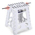 Delxo 16 Inch Folding Step Stool,foldable Step Stool for Adults White