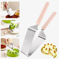 Stainless Steel Cake Cutter for Wedding, Birthday, Baking - Heavy-Duty Rust-Proof Blade with Double Non-Slip Ergonomic Handle, Safe Pastry & Pie Slicing Tool (1)