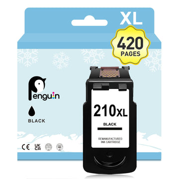 Penguin 210XL Black Ink Cartridge for Canon Pixma 210 Black Ink High Yield | For Canon Pixma MX340 MX320 MX410 MP280 MP480 MP230 MP250 IP2702 IP2700 Printers for Canon 210 Black Ink Cartridge
