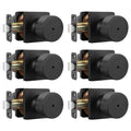 Goldenwarm Matte Black Door Knobs Interior, Privacy Bedroom Door Knob with Lock, Black Interior Door Knobs Bathroom 6 Pack