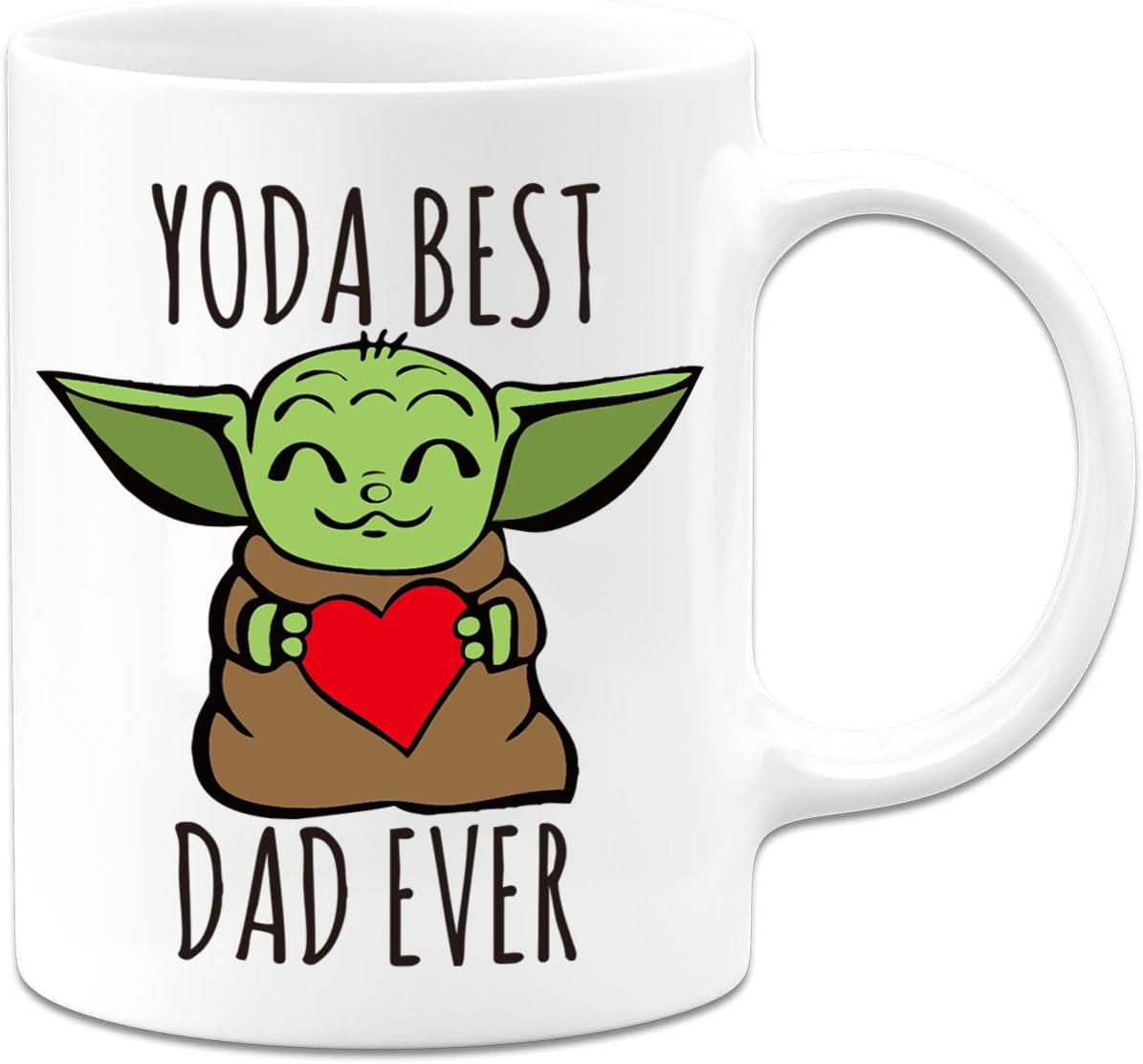 Fathers Day Dad Gifts - Baby Yoda Gifts - Baby Yoda Best Dad Ever Coffee Mug - Father's Day Mug From Kids, Fathers Day Gift For Dad From Daughter, Son, Funny Gift For Dads Who Have Everything