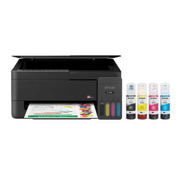 Epson EcoTank ET-2410 Wireless All-in-One Color Supertank Printer with up to 3 Years of Ink, Refillable Tanks, Perfect for Home, 11 PPM, Built-in Scanner – Black