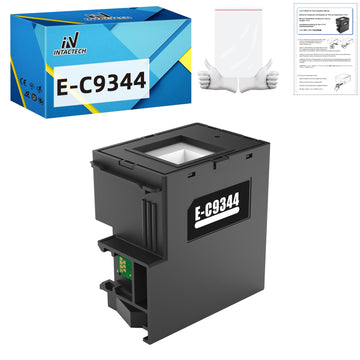 C9344 Maintenance Box Replacement for Epson ET-2840 ET-4810 XP-4100 XP-4205 WF-2850 WF-2950 Printer Waste Ink Tank C12C934461 Smart Chip 1-Pack