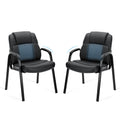 Sweetcrispy Waiting Room Chairs Set of 2, Executive Office Guest Chairs, 2Pcs Set, Black