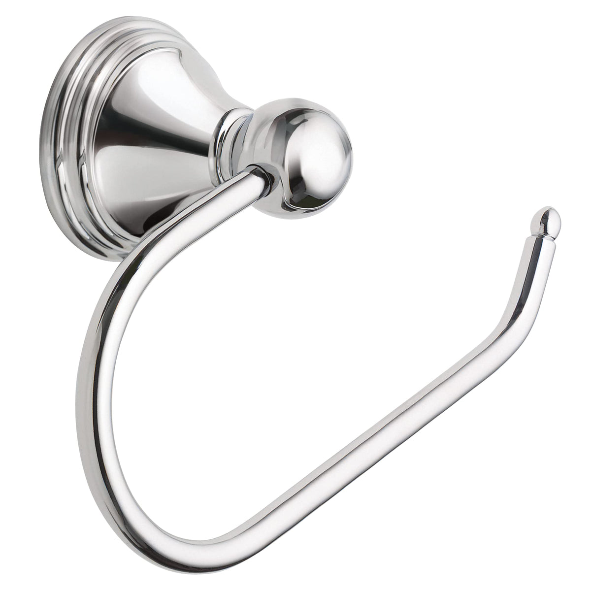 Moen Preston Single Post Toilet Paper Holder, Wall Mounted with Hardware, European Open Arm Design, Chrome, DN8408CH