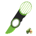 3-in-1 Avocado Slicer Tool - Stainless Steel Pit Remover, Peeler & Fruit Scooper, Non-Slip Ergonomic Grip, Dishwasher Safe (Green)