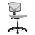 Dumos Armless Desk Chairs, Small Home Office Mesh Chairs, 1pc, Dark Grey