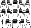 20 Pack Foldable Office Chairs with Wheels, Mesh Back, Arms and Portable - Folding Office Chairs Stackable for Conference Room Chair, Office