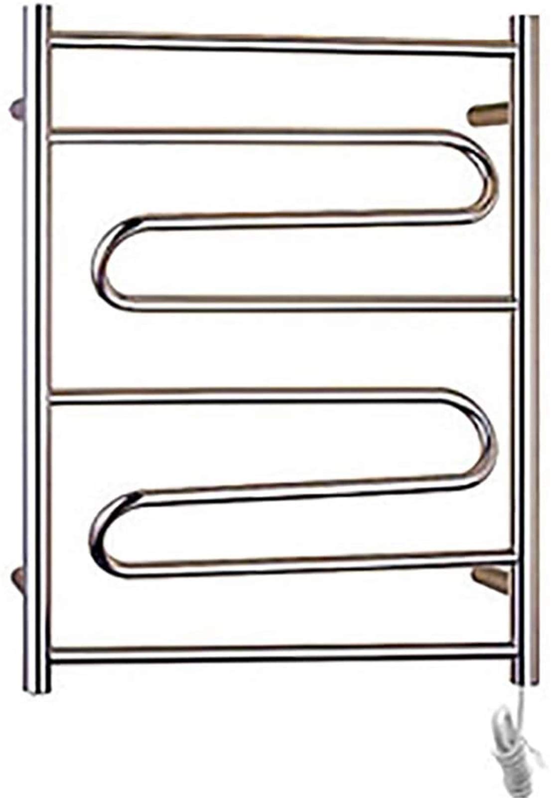 Bathroom Wall Heater Electric Towel Warmer Rack, Wall Mounted Heated Towel Bars, Metal Bathroom Dryer Rack for Clothes and Towels 31.5 x 22 x 4.82 inch,Plugin (Color : Plugin) (Plu