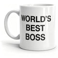 Worlds Best Boss Mug for Managers, Supervisors & Coworkers Funny Retro Boss Coffee Mug Office Humor Gift Ceramic Cup 11oz BPA Free Dishwasher & Microwave Safe