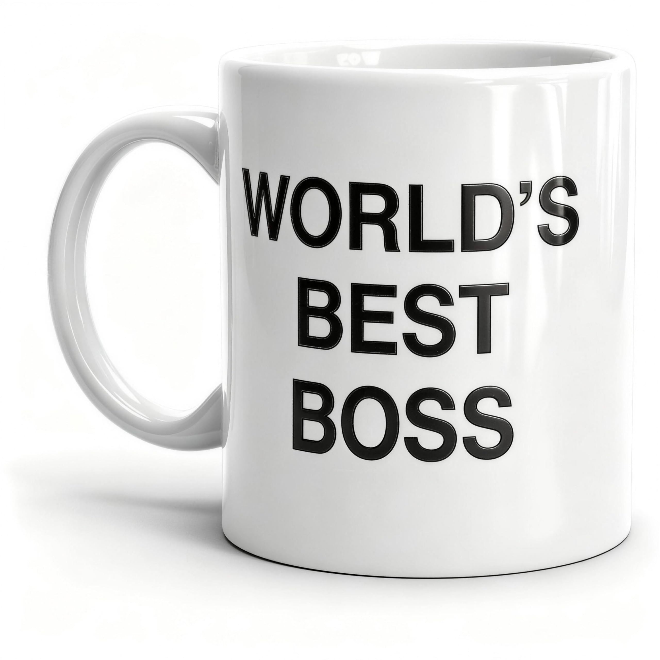 Worlds Best Boss Mug for Managers, Supervisors & Coworkers Funny Retro Boss Coffee Mug Office Humor Gift Ceramic Cup 11oz BPA Free Dishwasher & Microwave Safe