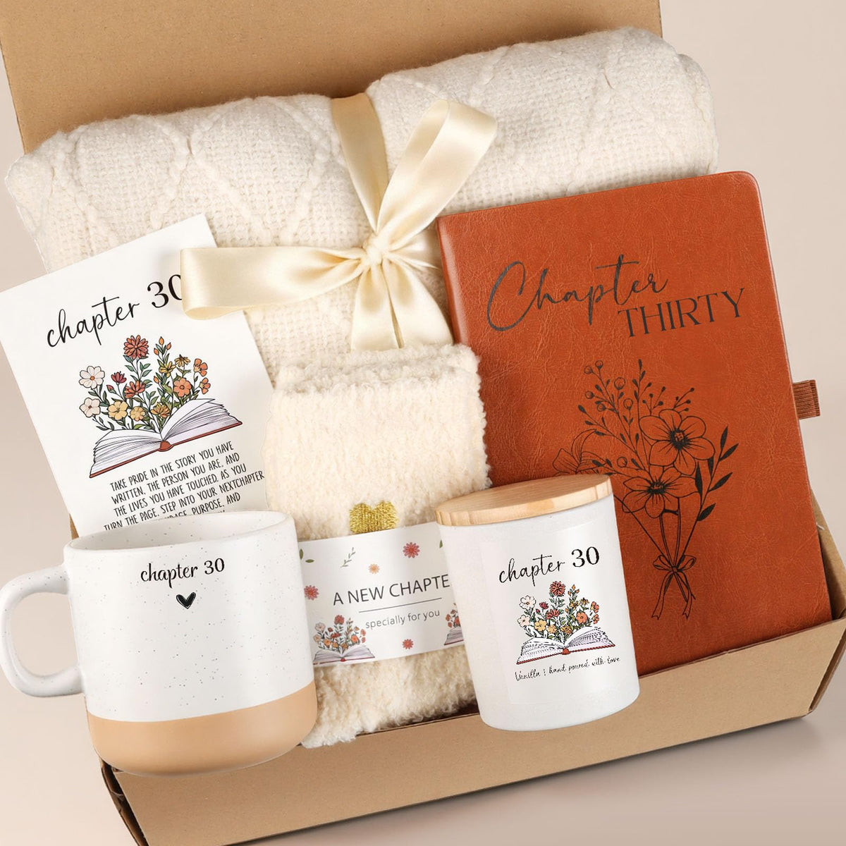 30th Birthday Gifts for Women, Unique Chapter 30 Year Old Birthday Gifts for Women Happy 30th Bday Gift Basket for Her Turning 30 Year Old Gift Box Ideas for Her Wife Daughter Sister Friend Coworker | Chapter 30