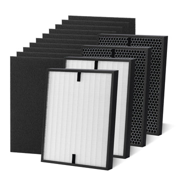 [14 Pack] 3000 Air Replacement Filters, Compatible with Air Doctor 3000, 3000M, 3000Pro Purifier, Includes 2 High-Efficiency Air Filter, 2 Activated Carbn and 10 Extra Premium Pre-Filters