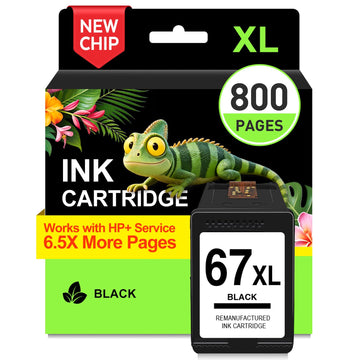 COLORETTO 67XL Black Ink Cartridge for HP 67 XL Deskjet Printer 2800e 2852e | Deskjet 2800e 2852e 2827e 2842e 2855e 4200e 4227e 4252e 4255e 2700e 2755e 2752e 2742e 4100e 4155 Envy 60XX 64XX;High Yield