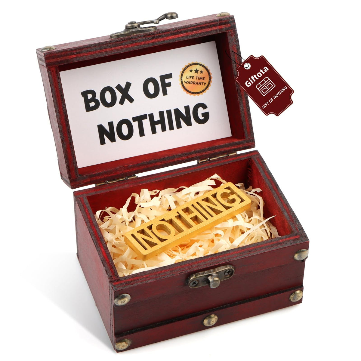 Giftota The Gift of Nothing - Gag Gifts for Person Who Wants Nothing & Who Has Everything Great for White Elephant Funny Birthday Christmas Idea Joke Gifts for Women Men