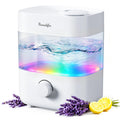 Humidifiers for Bedroom, 2L Tank for 15H, 20dB Quiet Mist Time, 7 Color Light, 360° Rotating Nozzles, Auto Shut-Off, Rotate to Adjust Mist, Top Fill Humidifier for Baby Nursery and Plant (White)