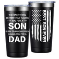 SpenMeta Son Gifts from Mom, Dad - Fathers Day Christmas, Birthday Gifts for Son - 20 Oz to My Sons Tumbler Cup