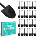60 Pcs Mini Plastic Shovel Spoons for Desserts, Tiny Disposable Cutlery for Halloween Party Supplies & Decorations, Fun for Cake, Ice Cream Cups, Black