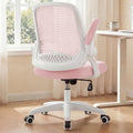 Neo Chair Office Desk Chair, Ergonomic Mesh with Flip-up Armrests, Pink, 4 ft 2 in (H) x 1 ft 9.5 in (W) x 1 ft 8 in (D)