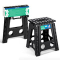 Dyforce Folding Step Stool 16 Inch,400lbs Foldable Step Stool for Adults, 16inch, Black